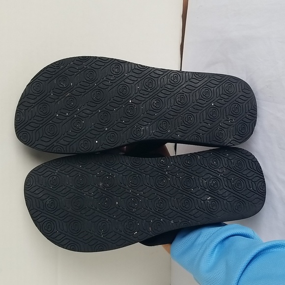 The healing Sole Black Flip Flops W10 M8.5 - Picture 6 of 7